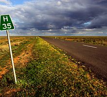 The Long Paddock - Hay Plains by Darren Stones