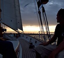 "I'm On A Boat! ...A Sailboat" - Newport Harbor Series - © 2009 by Jack McCabe