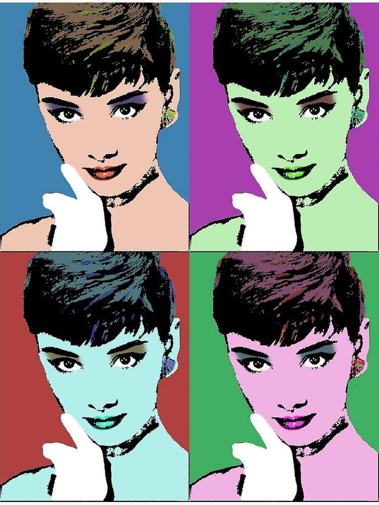 Audrey Hepburn POP Collage 1 Poster For Sale By Sisusisu Redbubble