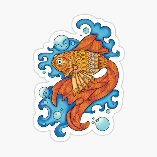 Koi Fish Sticker By MysticFoxy Redbubble