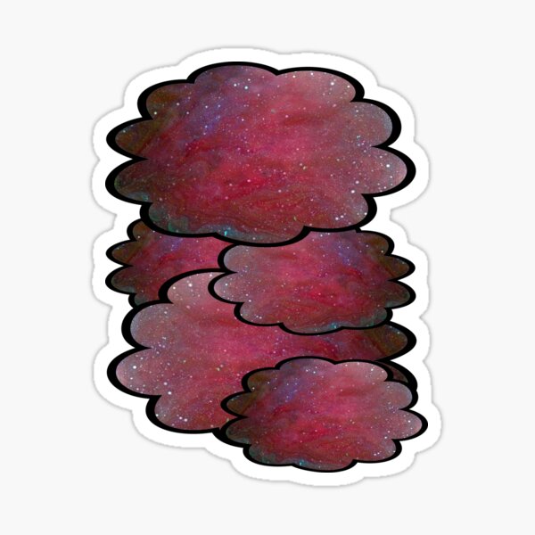 Fluid Abstract Space Nebula Sticker By Juggleelephants Redbubble