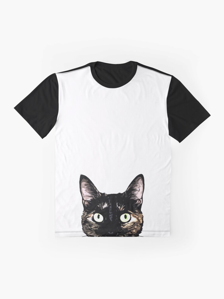 Peeking Cat T Shirt For Sale By Nicklas81 Redbubble Cat Graphic T