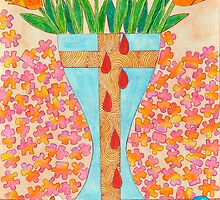 EIGHT BLEEDING TULIPS by JaneAParis