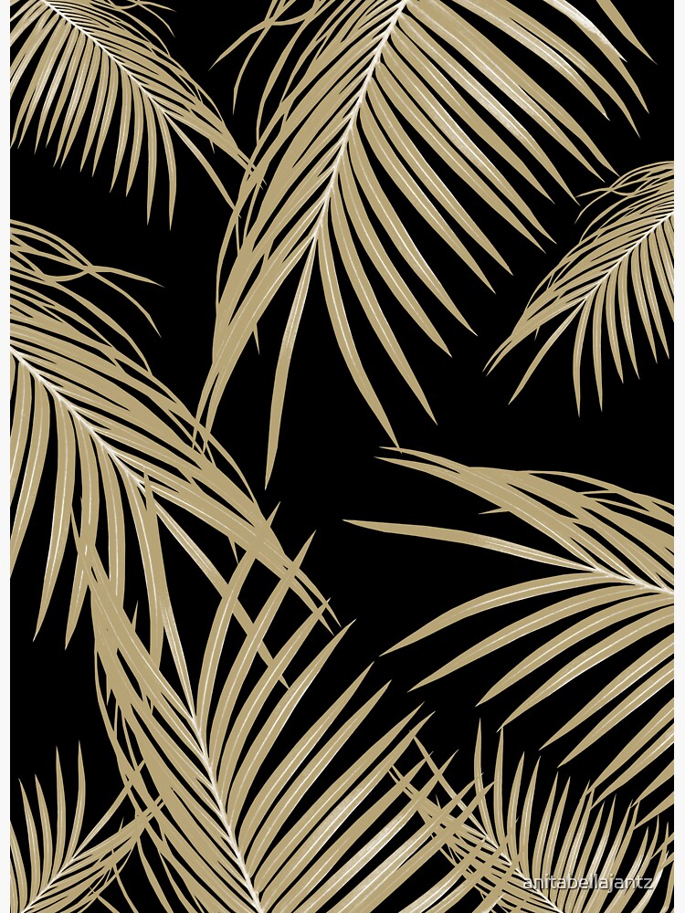 Gold Palm Leaves Dream 2 Tropical Decor Art Sticker By