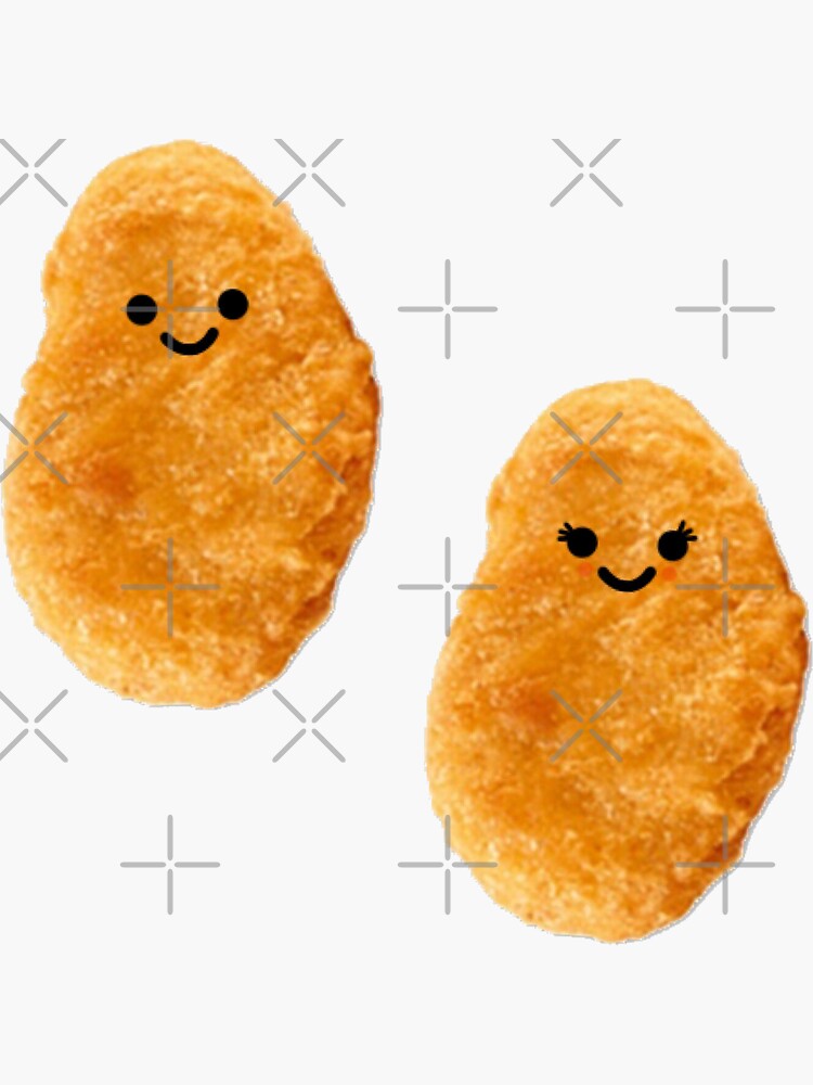 Male And Female Chicken Nugget Sticker Set With Other Items Sticker