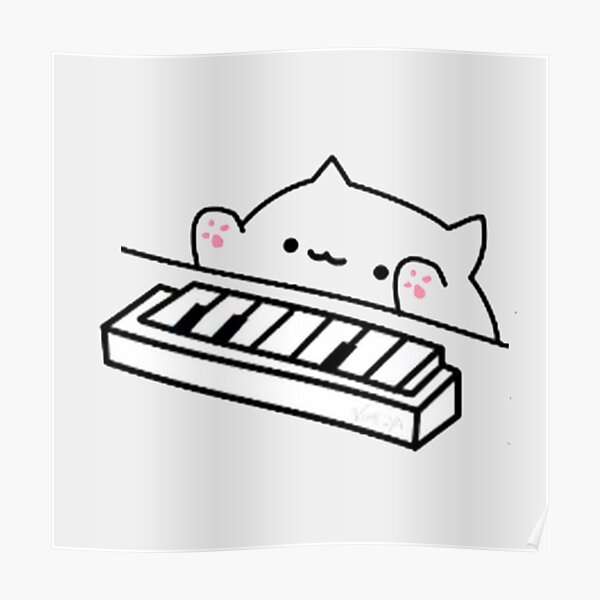 The Bongo Cat Poster For Sale By Hildarome Redbubble