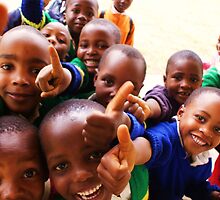 Thumbs Up - Mshiri Pre Primary students, Tanzania by timstathers