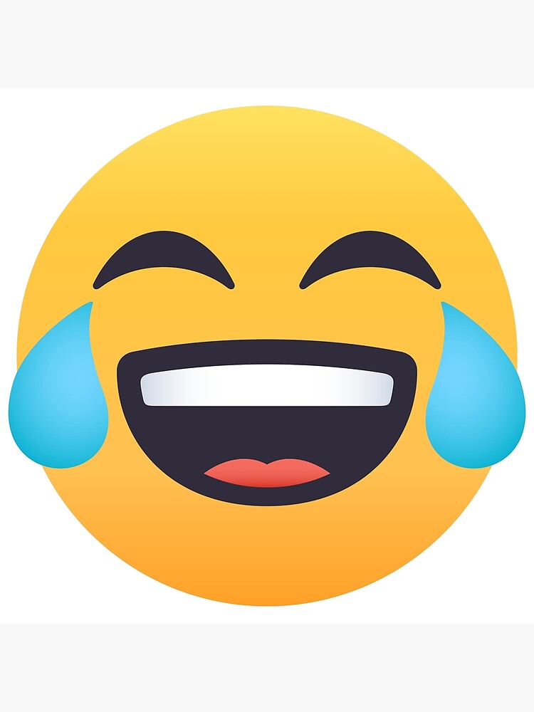 Joypixels Face With Tears Of Joy Emoji Art Print By Joypixels Redbubble