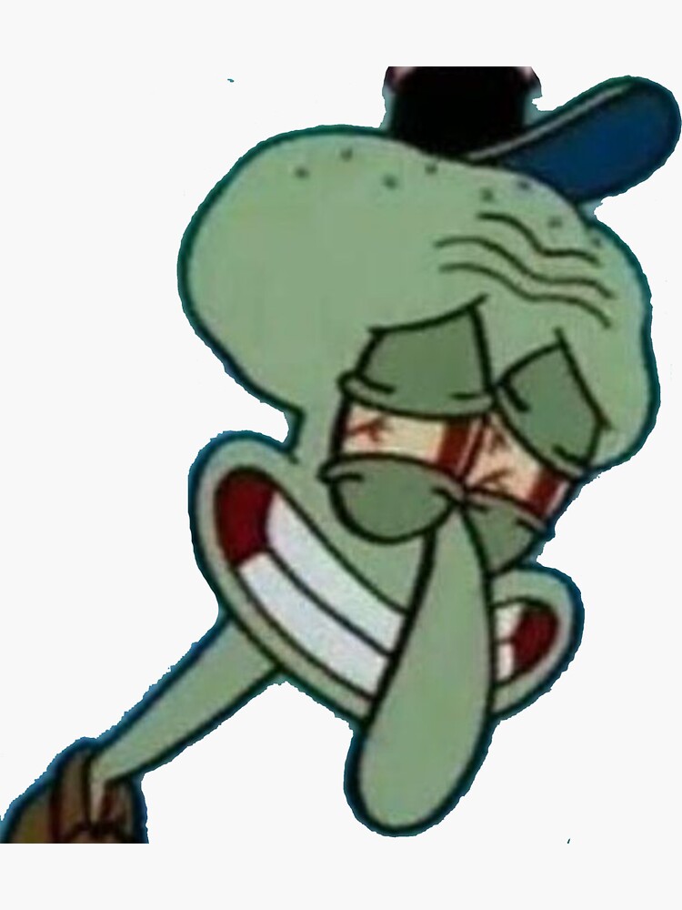 Sad Squidward Sticker For Sale By Edenbouskila Redbubble