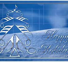 Music Note Metallic Tree, Happy Holidays by dightondesign