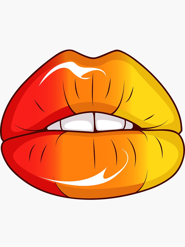 Matching Gay Lesbian Couple Lips Sticker For Sale By SQWEAR Redbubble