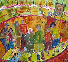 Les nez wine tasting group 16x20acrylic by eoconnor