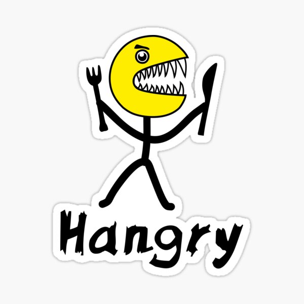 Very Hangry Emoji Stickfigure Sticker For Sale By Claudiasartwork