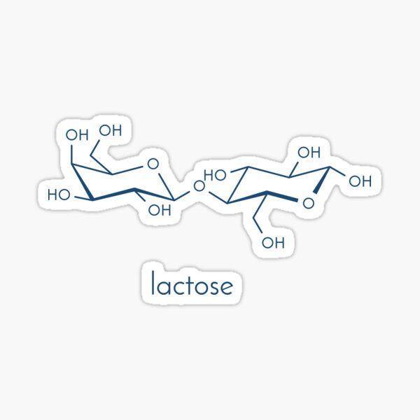 Lactose Milk Sugar Molecule Skeletal Formula Sticker For Sale By