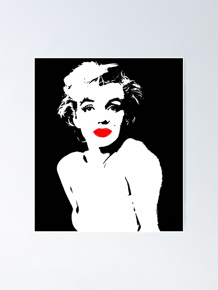 Marilyn Monroe Lips Poster For Sale By Sisusisu Redbubble