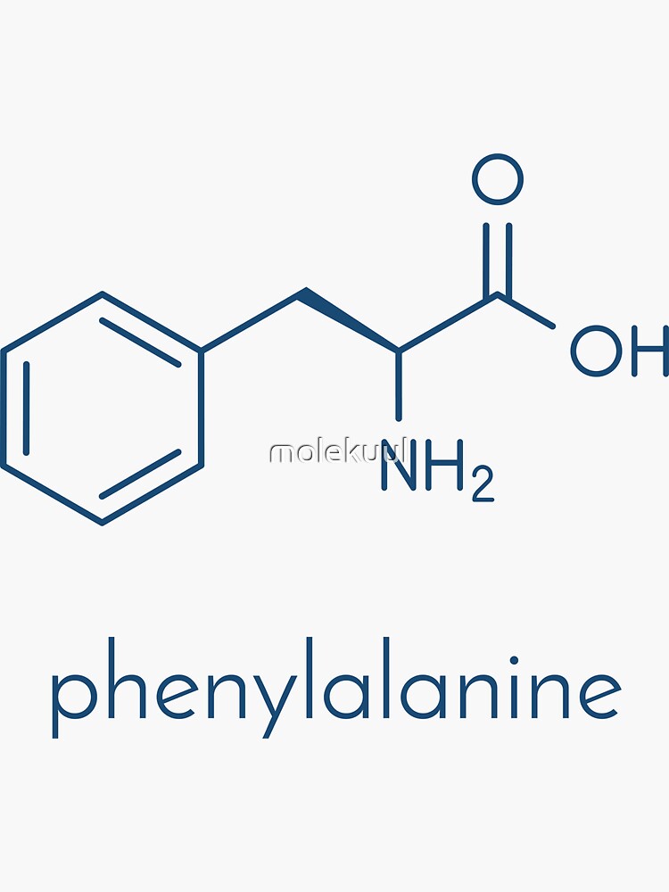 Phenylalanine L Phenylalanine Phe F Amino Acid Molecule Sticker