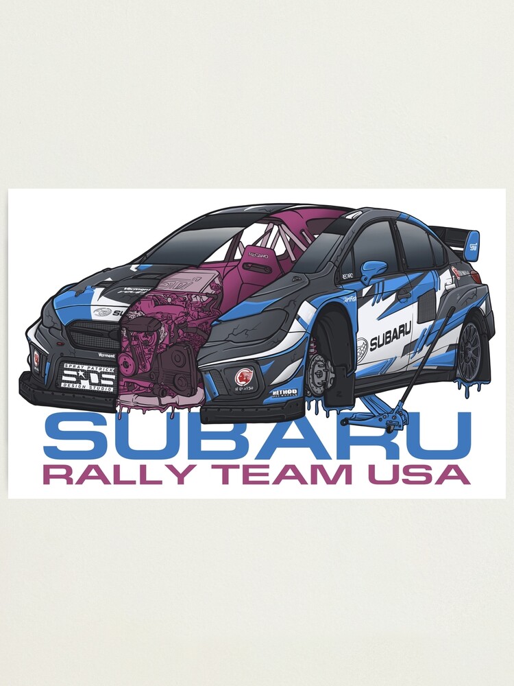 SRTUSA Subaru WRX STI Rally Car Photographic Print For Sale By