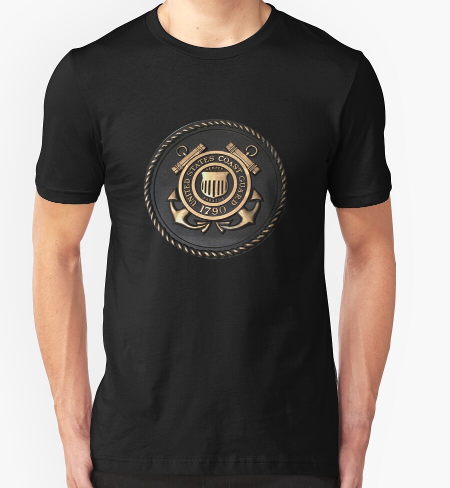US Coast Guard Emblem T-Shirt T-Shirts & Hoodies by Karl R