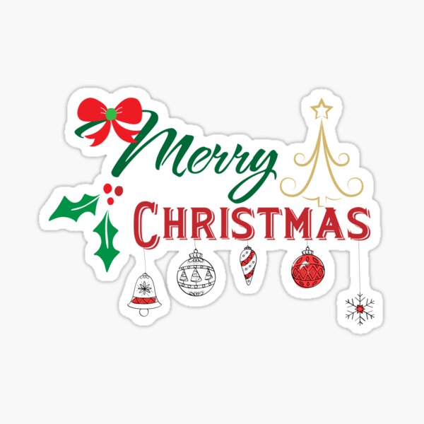 Merry Christmas Design Sticker For Sale By Shema78 Redbubble