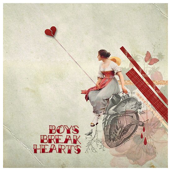 Valentine's Day Art and Design: Boys Break Hearts by Jordan Clarke