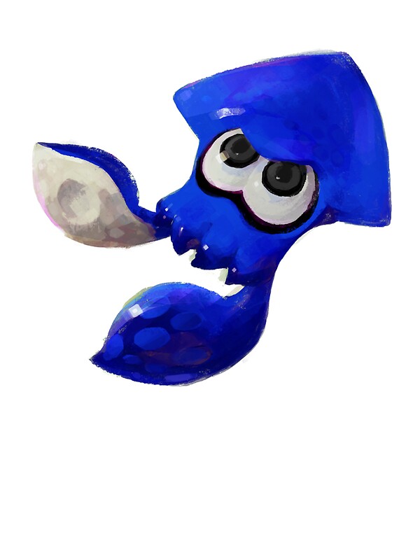 "Splatoon Squid Blue Draw" Stickers By Donan | Redbubble