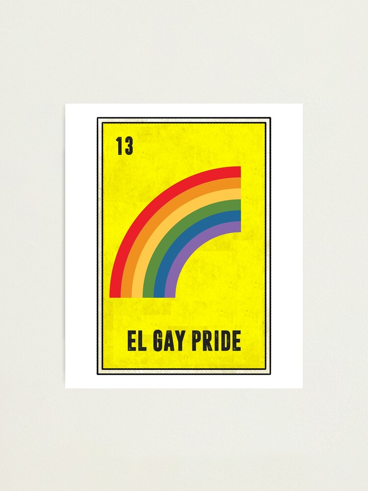 Lámina fotográfica El Gay Pride Rainbow Loteria Mexicana Tarjeta de