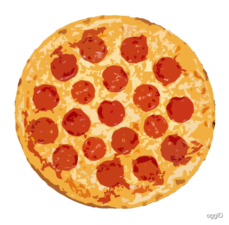 Pizza Design Fun Cartoon Pepperoni Pizza With Cheese By Oggi0