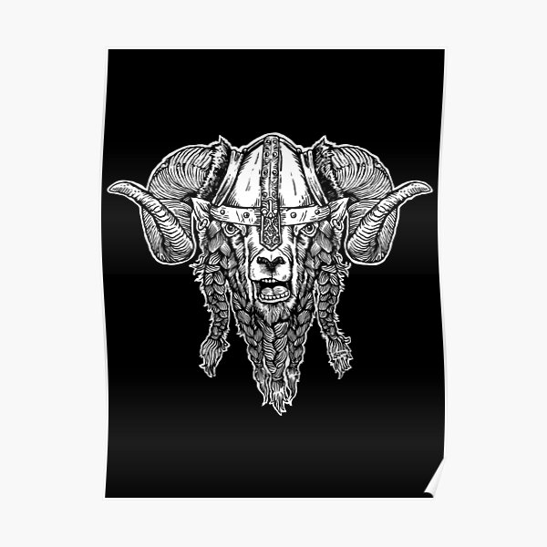 Viking Goat Poster For Sale By Zugart Redbubble