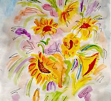 A Medley of Sunflowers by Anne Gitto