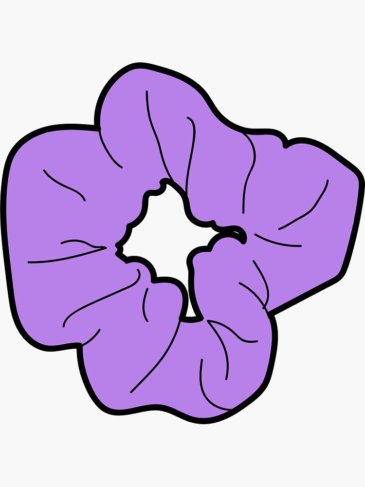 Purple Scrunchie Sticker By Ashlynnstrandbe Redbubble