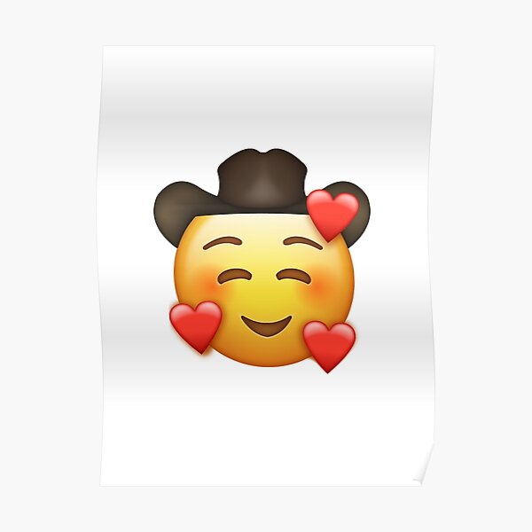 Cowboy Emoji Posters Redbubble