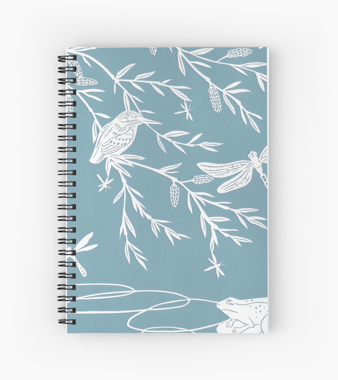 "Blue Willow Paper Cutting" Spiral Notebooks by Hazel Partridge Redbubble