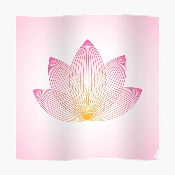 Light Pink Lotus Flower Poster By Slanapotam Redbubble