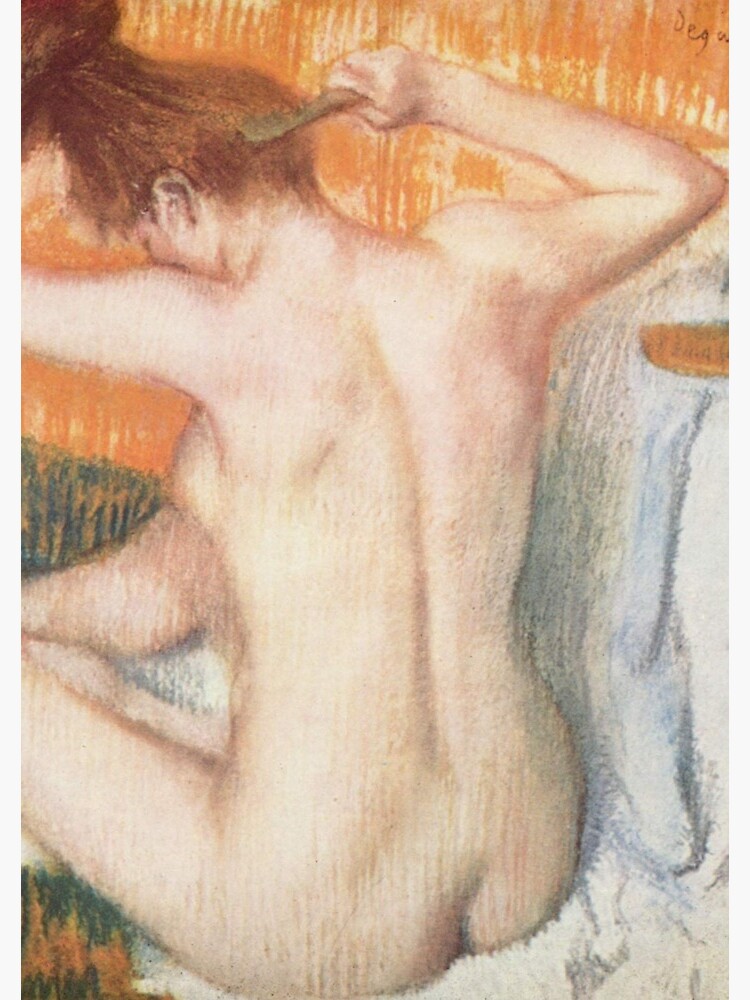 Edgar Degas French Impressionism Oil Painting Nude Woman Brushing Hair