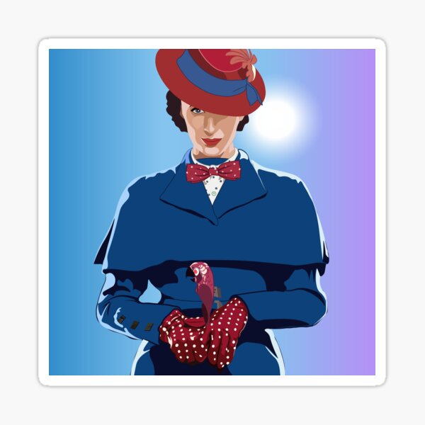 Mary Poppins Sticker By Enami Redbubble