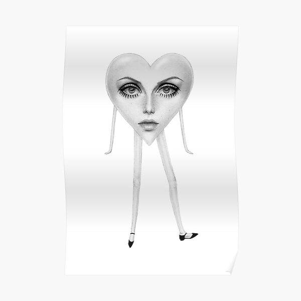 Twiggy Heart Poster By Thelamehuman Redbubble