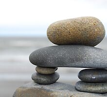 Standing Stones - Inukshuk by Barbara Burkhardt
