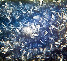 beautiful snow crystals background by ilinca