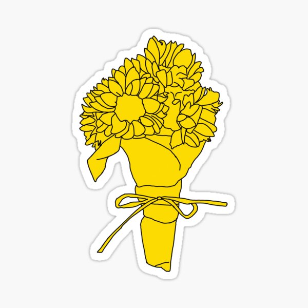 Yellow Flowers Sticker For Sale By Mydemocraticass Redbubble