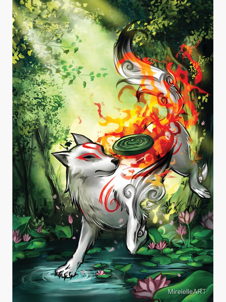 Okami Fanart Okamiden Amaterasu Sticker For Sale By MireielleART