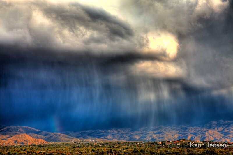 "Rain over Catalina Mountains, Tucson AZ" by Kenn Jensen Redbubble