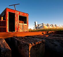 Train Turn Around and Silos by Bill Robinson