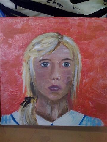&quot;Self Portrait- acryllic painting&quot; by <b>Meg Nicholson</b> | Redbubble - flat,800x800,075,f