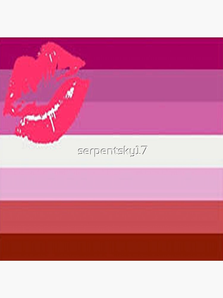 Lipstick Lesbian Pride Flag Sticker By Serpentsky Redbubble