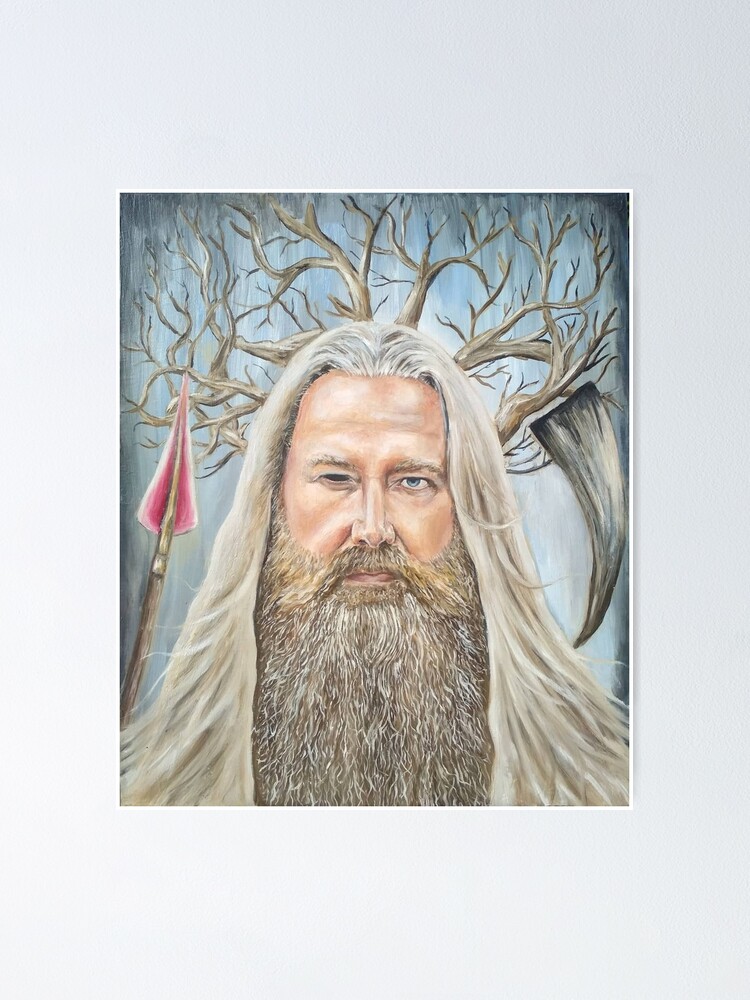 Odin Viking God Poster For Sale By Cleaviolet Redbubble