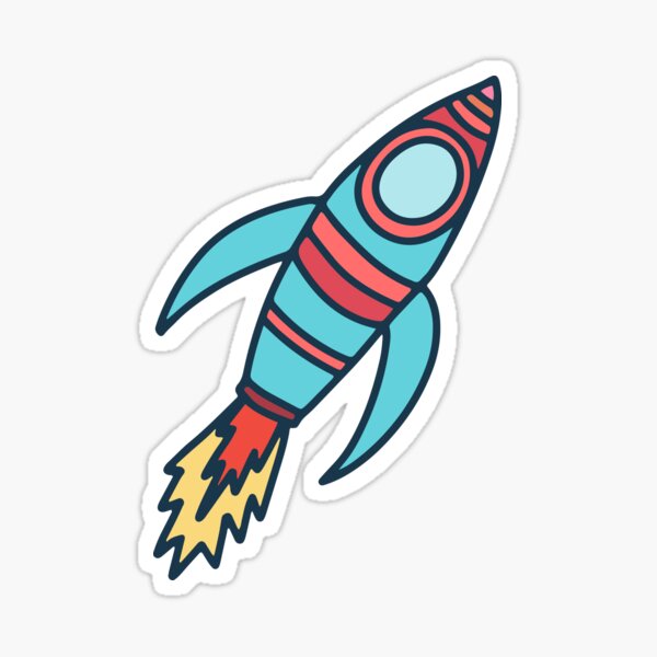 Rocket Sticker For Sale By Vanessavolk Redbubble