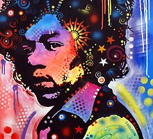 Jimi Hendrix by deanrussoart