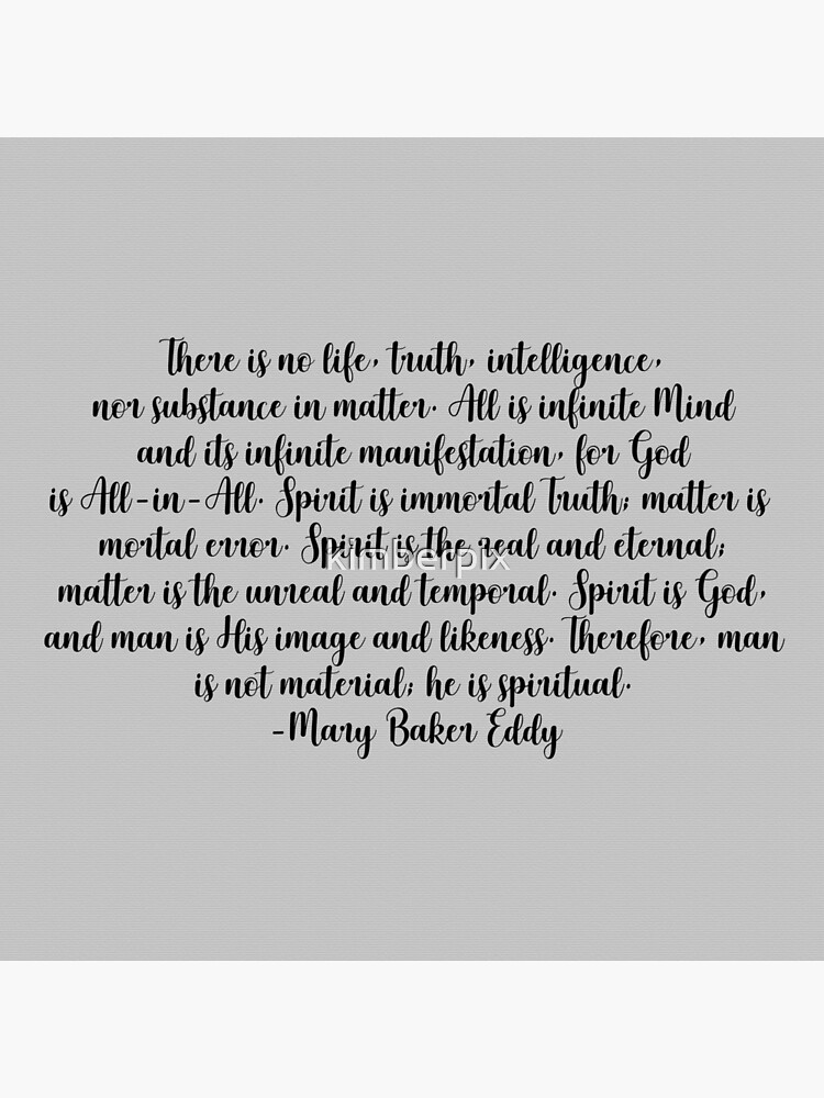 Scientific Statement Of Being Mary Baker Eddy Poster For Sale By