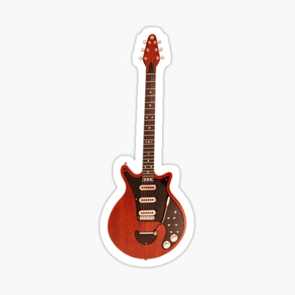 Brian Mays Red Special Guitar Sticker For Sale By Pam069 Redbubble