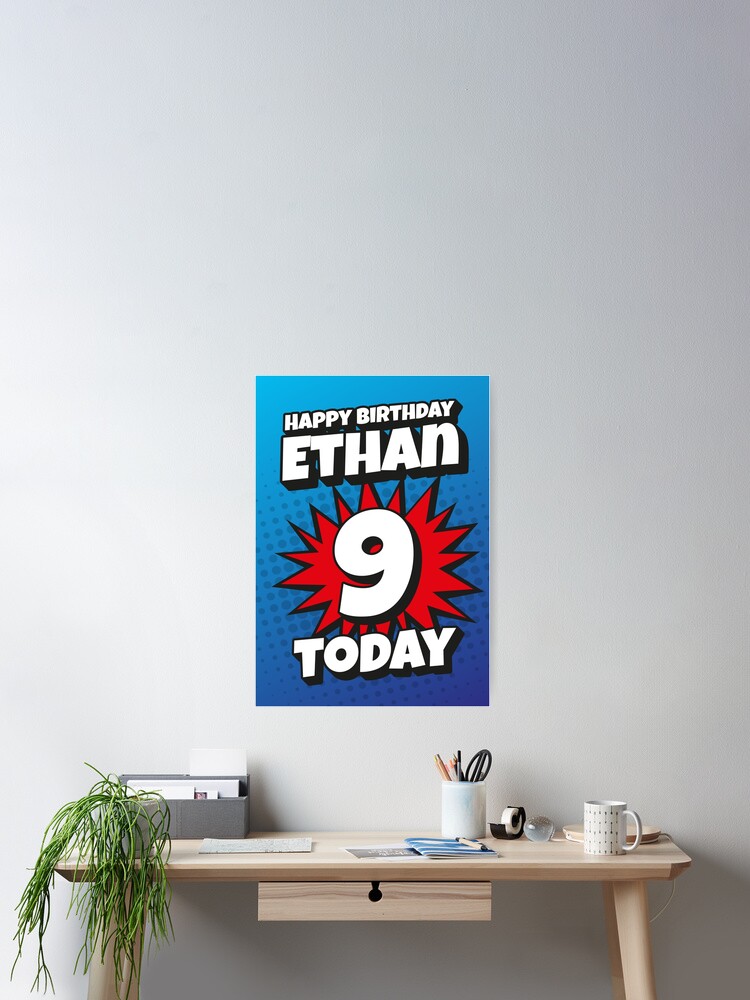 Happy Birthday Ethan Today Kapow Wow Wham Bam Blast Greeting